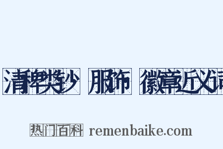 清稗类钞·服饰·徽章近义词是什么意思的图片